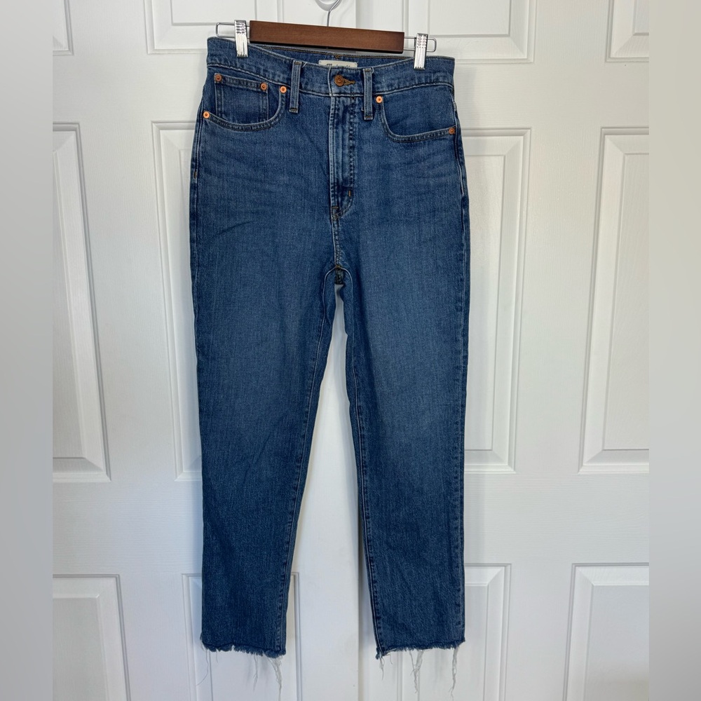 Madewell Women's Size 27 Blueโ The Perfect Vintage Jean With Raw Hem